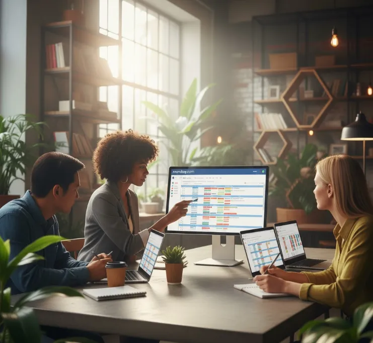 Acompanhamento de projetos em monitores duplos